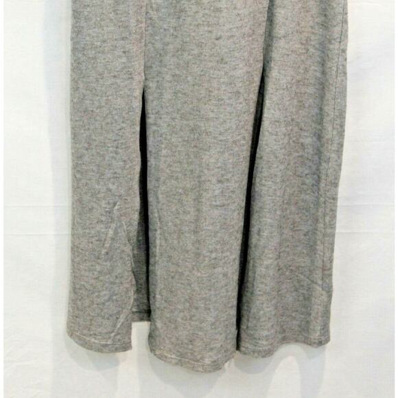 Zara Skirt Knit Midi Womens size M Gray Elastic Waist Double Front Slits Pull-on - Picture 2 of 8